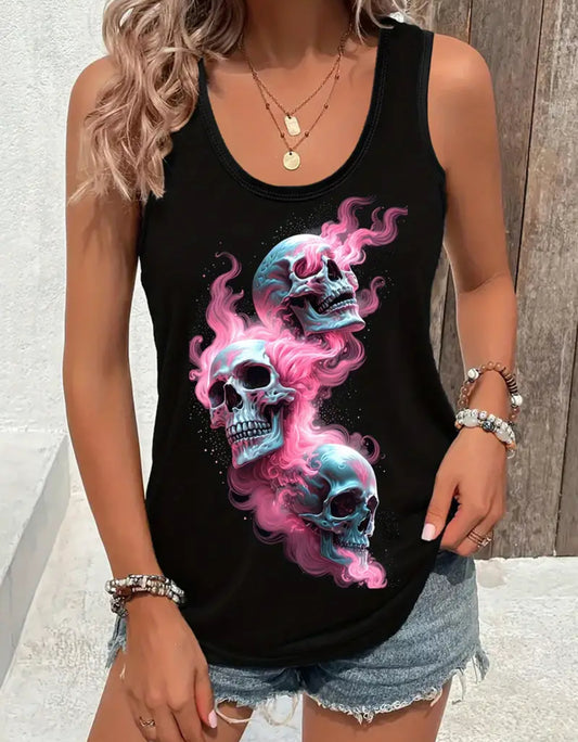 Ladies Skull Tank Top
