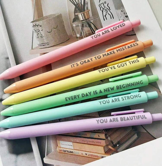 6pcs Inspirational Pens Set