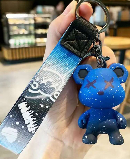Blue Teddy Keyring