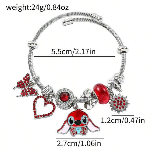 Charm bracelet - Red