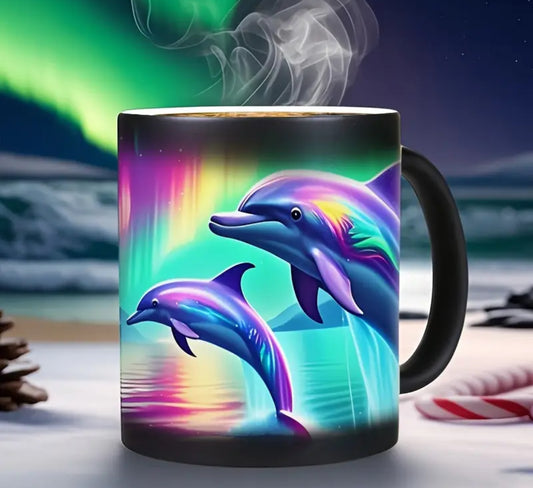 11oz colour changing dolphin mug