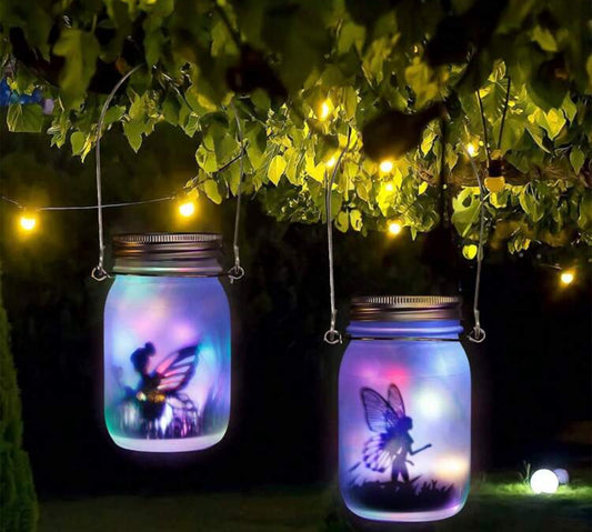 Fairy solar garden lamp - multi colour lights x1