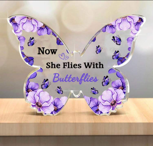 Butterfly memorial plaque