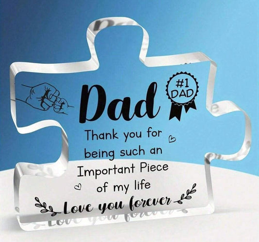 Dad puzzle piece plaque