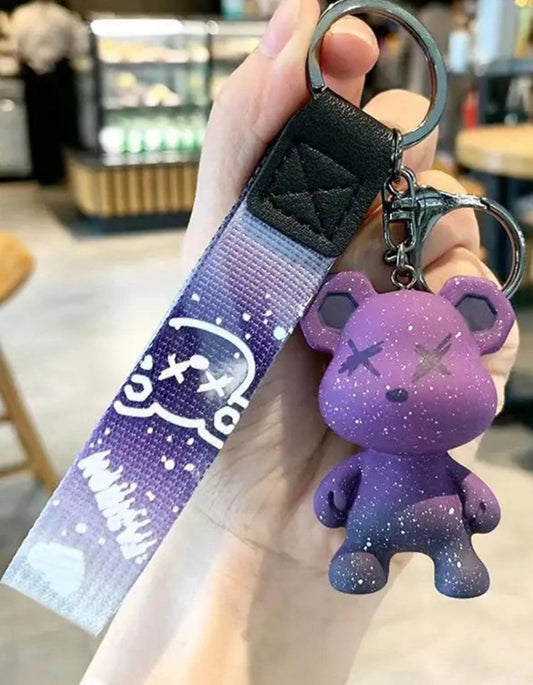 Purple teddy Keyring