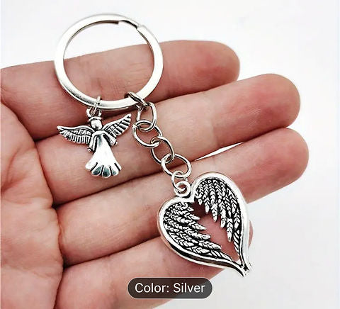 Guardian Angel keychain with wings